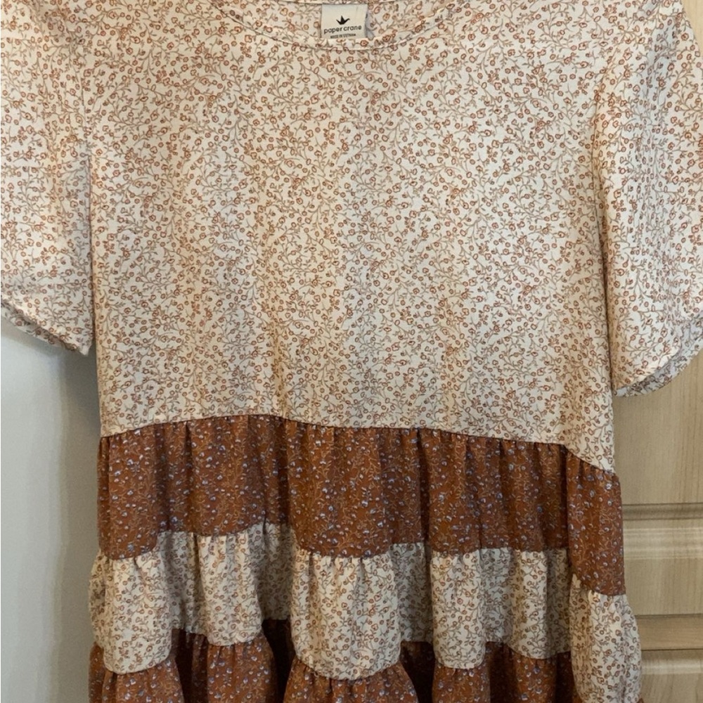 Paper Crane Floral Tiered Dress